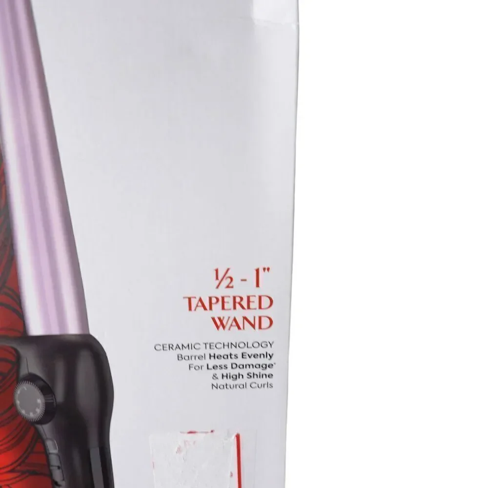 REMINGTON 1/2 -1' INCH‎ CERAMIC TAPERED WAND HAIR CURLING IRON 30 HEAT SETTINGS